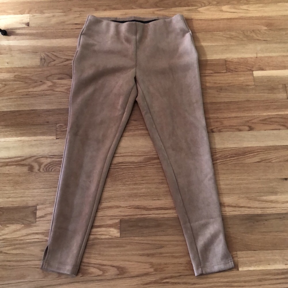Zac & Rachel Pull-On Faux Suede Stretch Pants
